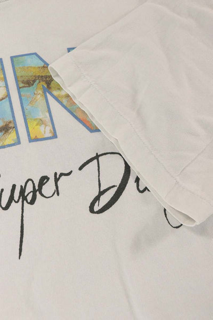 SAINT MICHAEL 25SS SUPER DIRTY Print T-Shirt White Size L