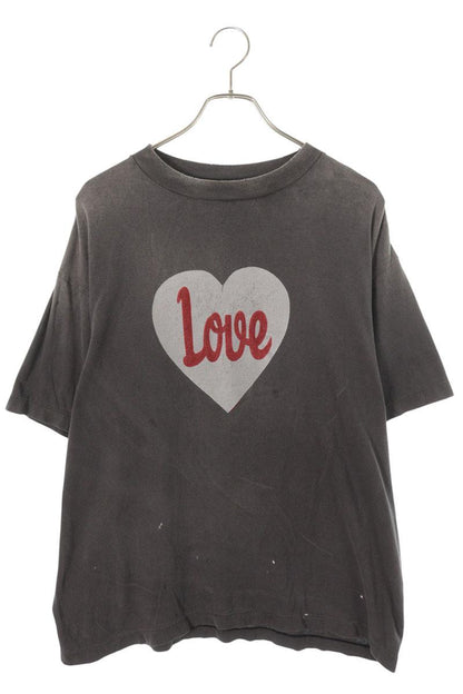 SAINT MICHAEL 25SS LOVE Print T-Shirt Black Size M