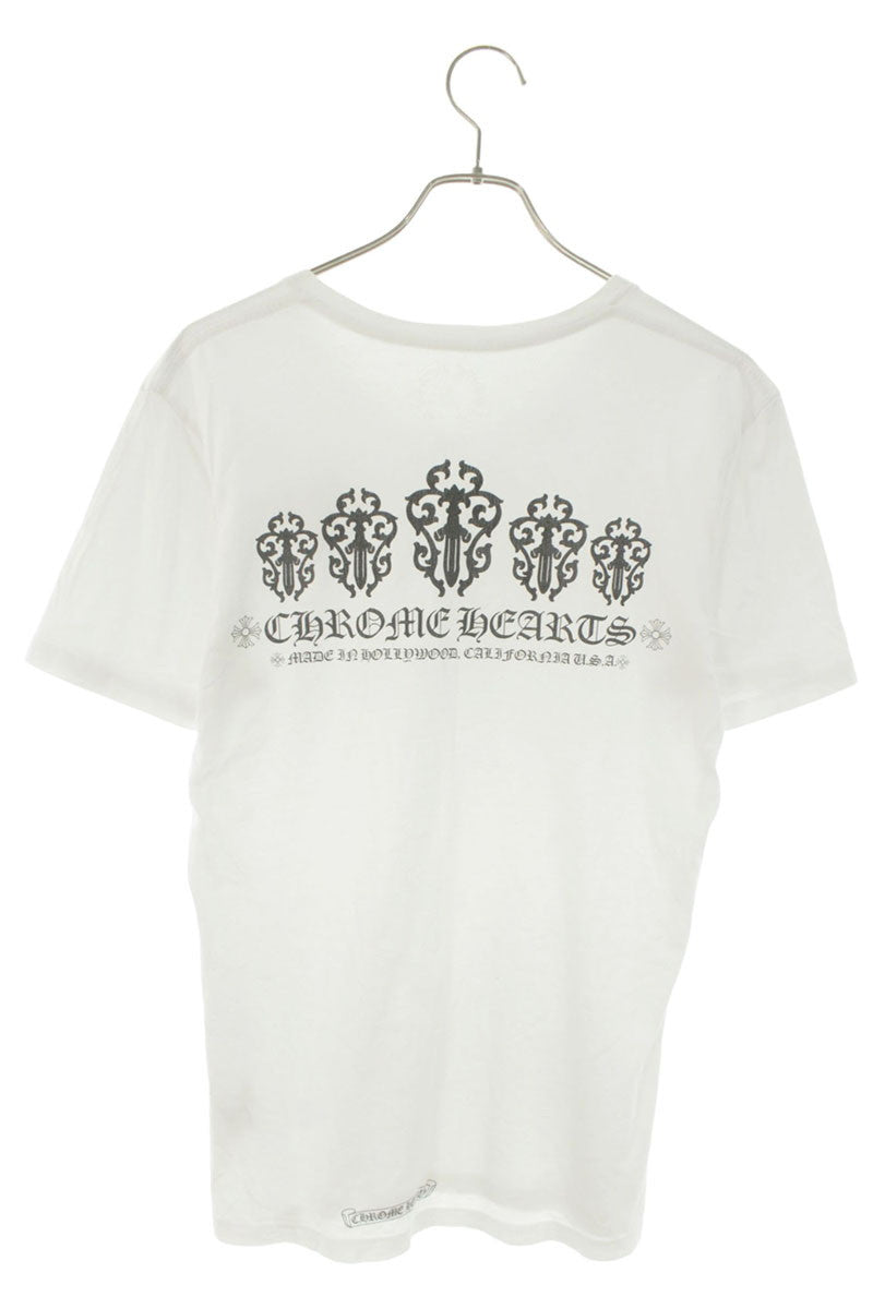 Chrome Hearts Back Dagger Print T-Shirt White Size M