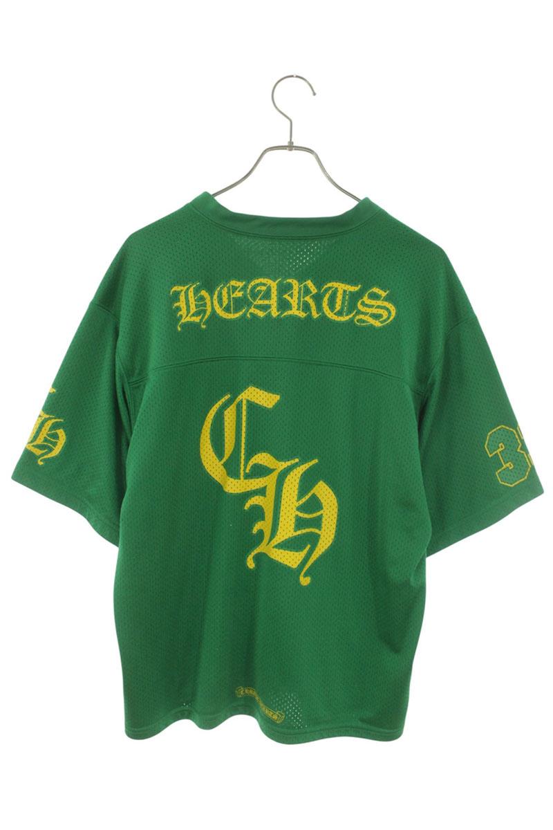 Chrome Hearts CH Print Mesh T-Shirt Green Yellow Size S