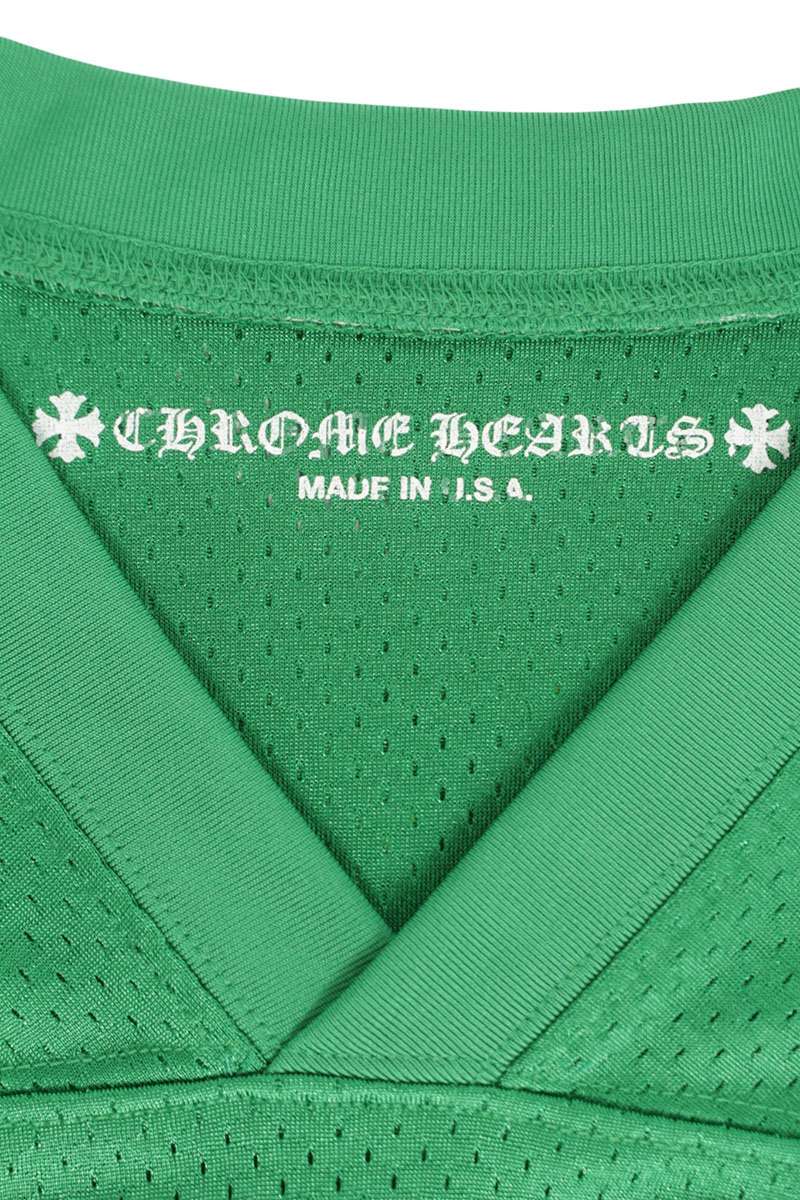 Chrome Hearts CH Print Mesh T-Shirt Green Yellow Size S