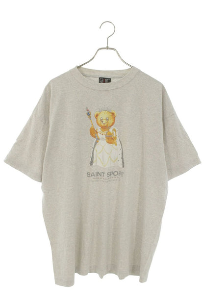 SAINT MICHAEL 24SS SAINT SPORT Bear Print Tee Gray Size XL