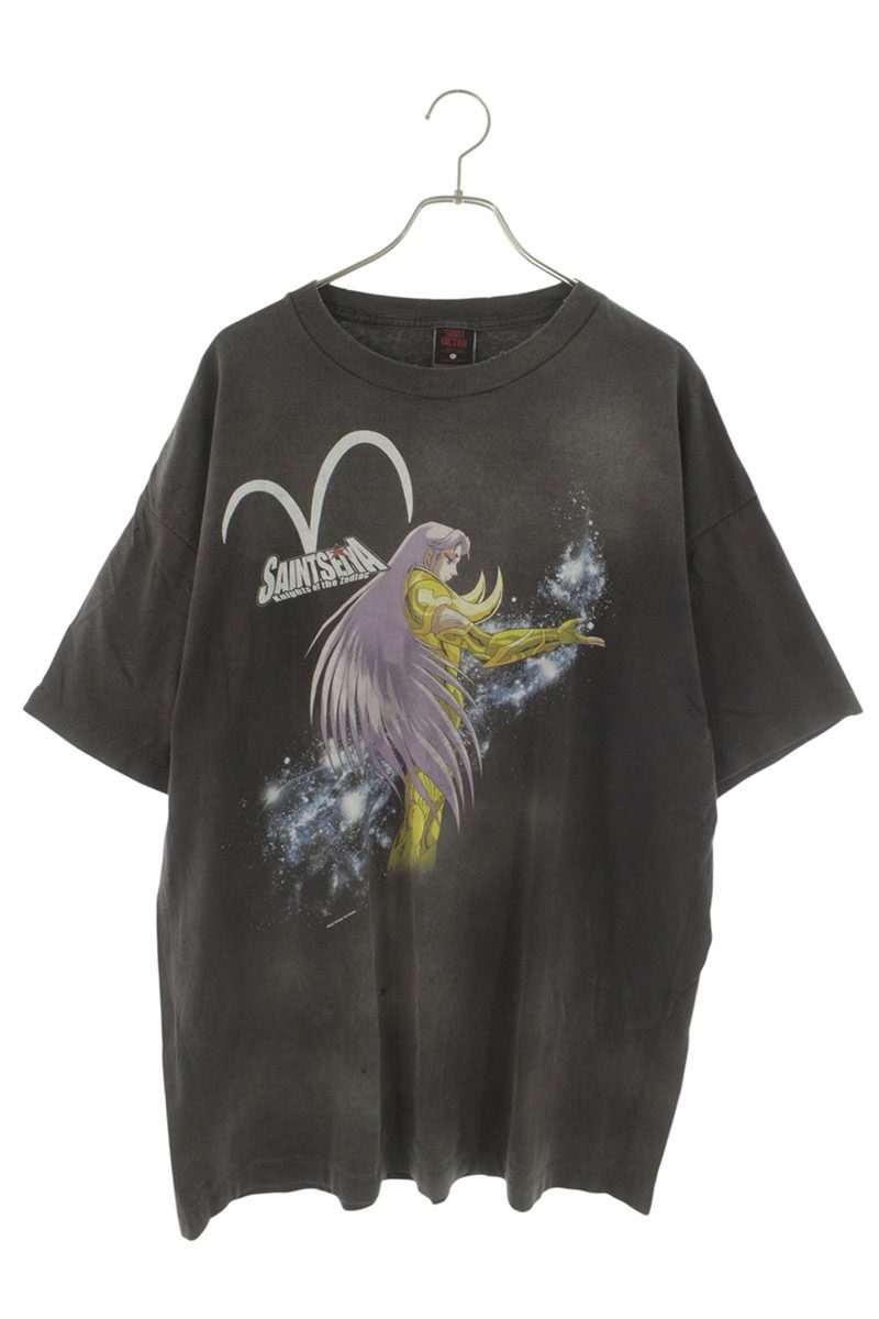 SAINT MICHAEL 24SS Vintage Anime Print Tee Black Size XXL