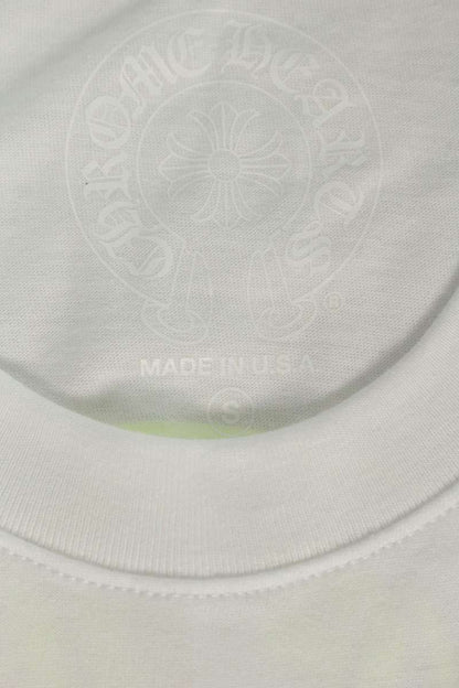 Chrome Hearts Horseshoe Print T-Shirt White Yellow Size S
