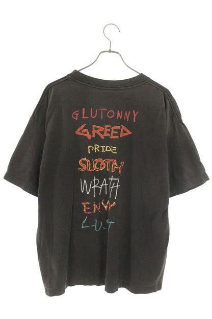 SAINT MICHAEL 24AW SEVEN DEADLY Vintage T-Shirt Black Size L