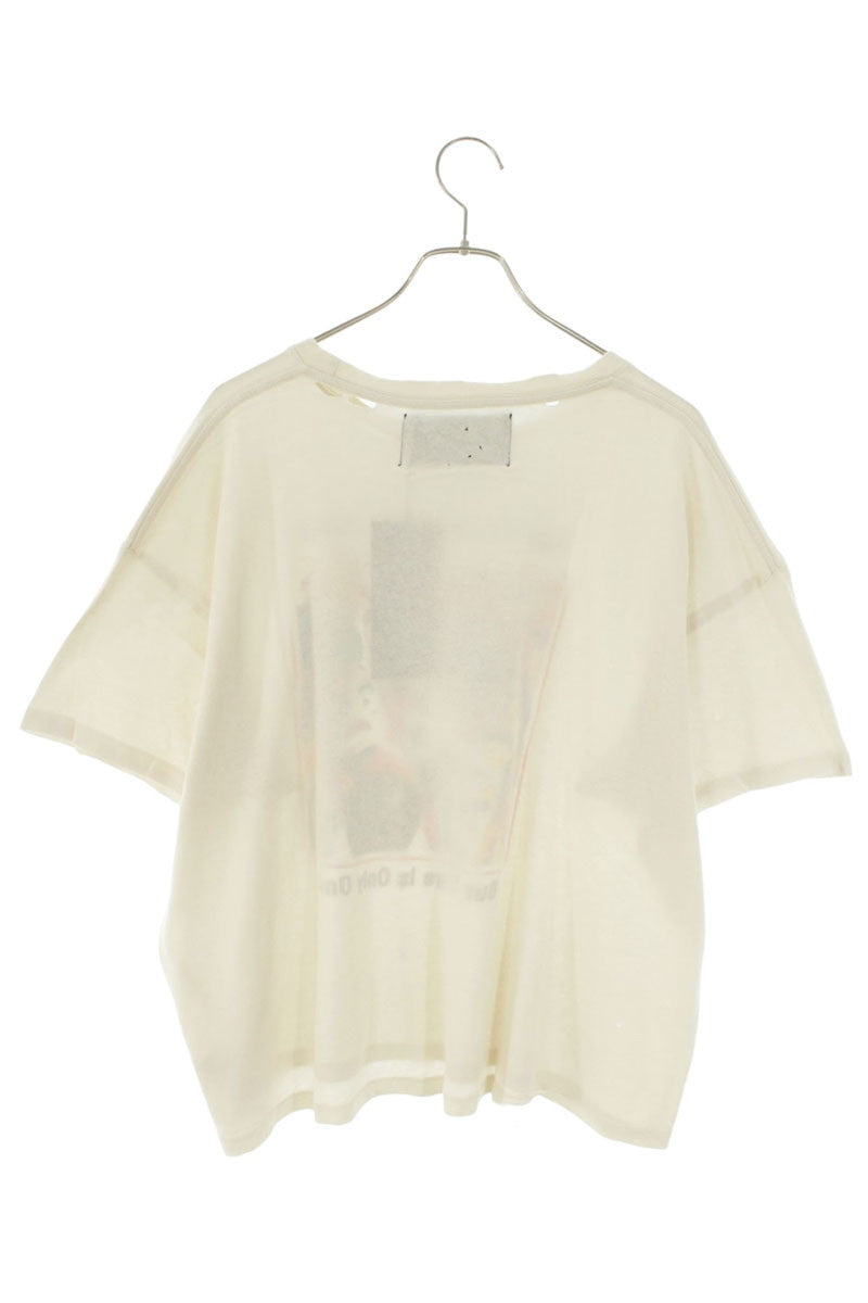 Paly Hollywood ANXIETY TEE Distressed Graphic White Size M