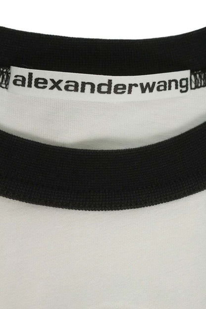 ALEXANDER WANG Front Logo T-Shirt White/Black Size M