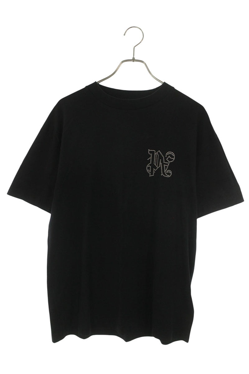 Palm Angels Studs Logo T-Shirt Black Cotton Size L