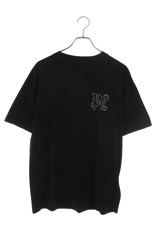 Palm Angels Studs Logo T-Shirt Black Cotton Size L