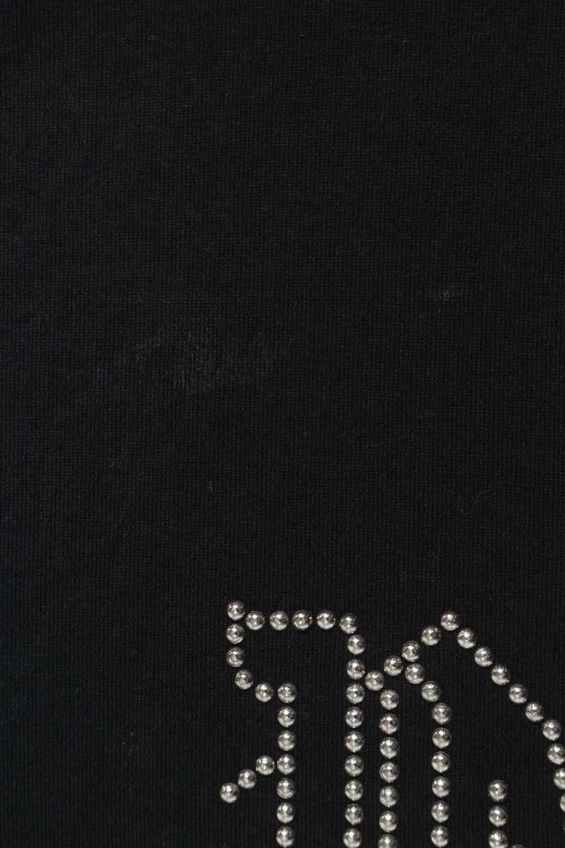 Palm Angels Studs Logo T-Shirt Black Cotton Size L