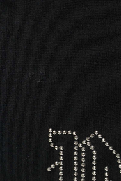 Palm Angels Studs Logo T-Shirt Black Cotton Size L