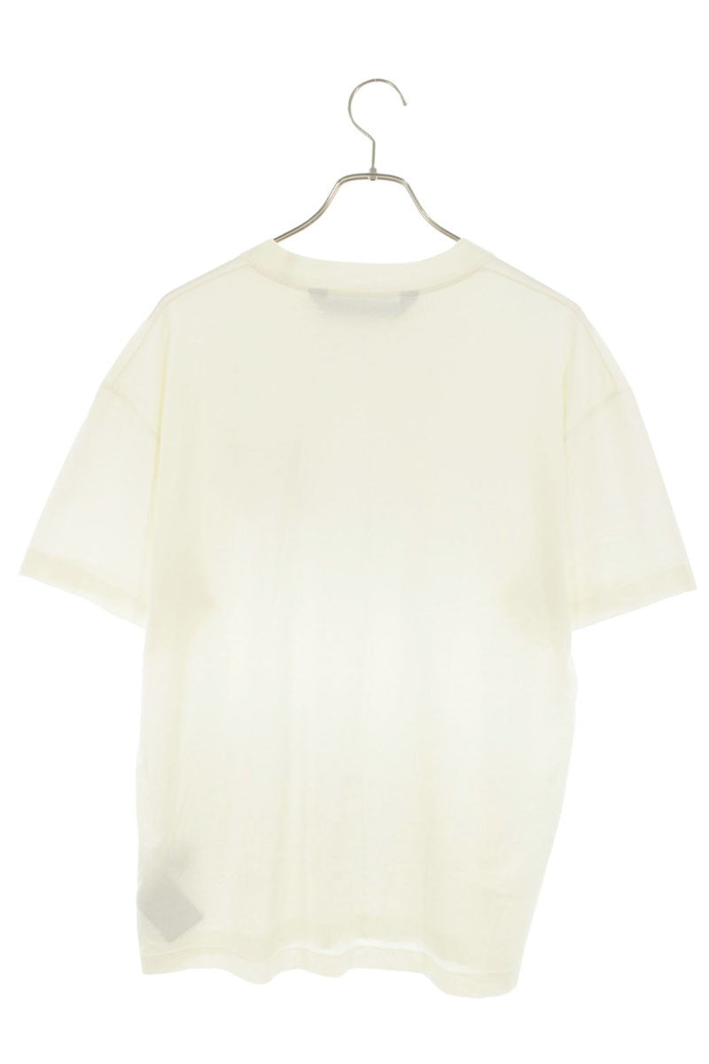 Palm Angels Studs Logo T-Shirt White Cotton Size L