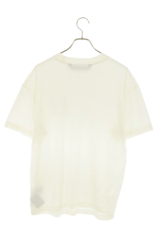 Palm Angels Studs Logo T-Shirt White Cotton Size L