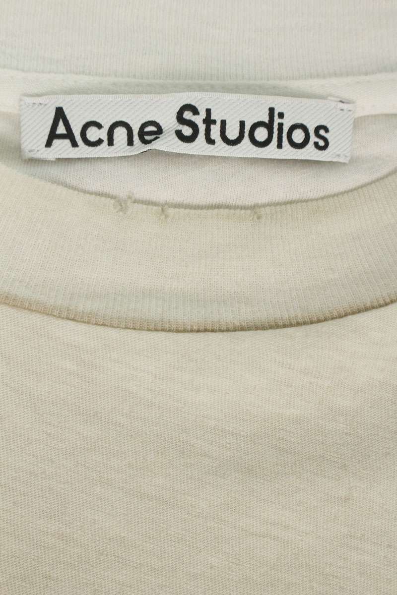 ACNE STUDIOS Logo Print Relaxed Fit Vintage T-Shirt Size XXS