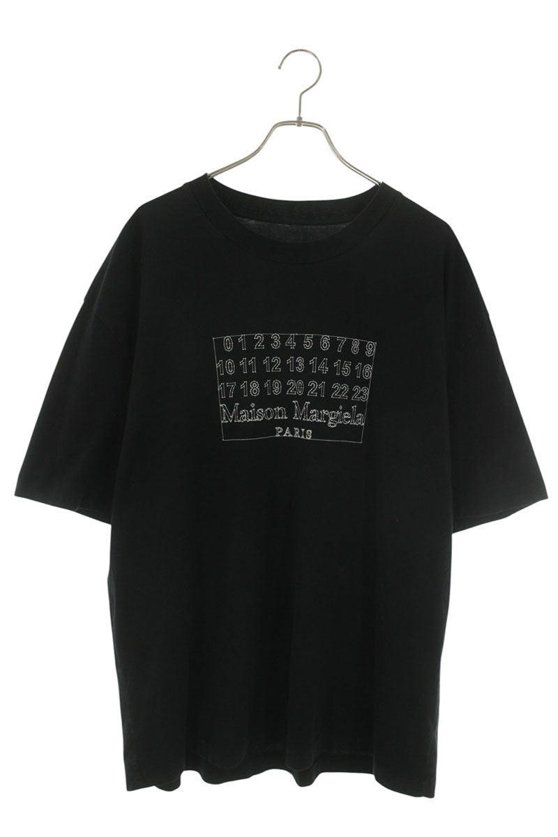 Maison Margiela Calendar Logo Print T-Shirt Black Size M
