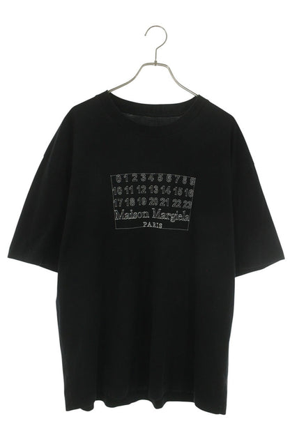Maison Margiela Calendar Logo Print T-Shirt Black Size M