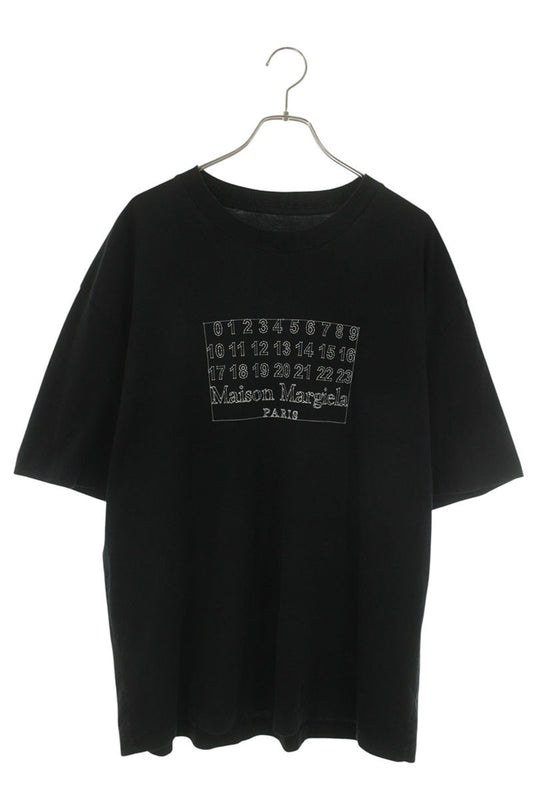 Maison Margiela Calendar Logo Print T-Shirt Black Size M