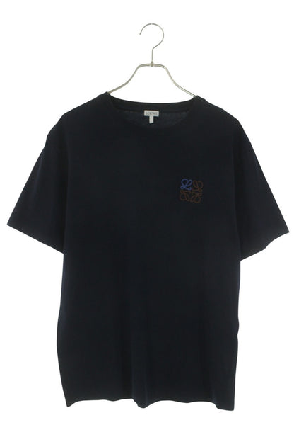 LOEWE Anagram Embroidered Cotton T-Shirt Navy Size L