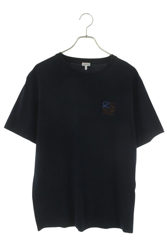 LOEWE Anagram Embroidered Cotton T-Shirt Navy Size L