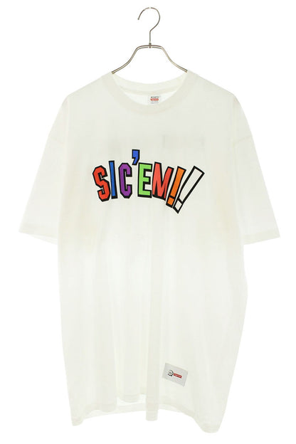 SUPREME 21FW WTAPS Sic'em! Logo Print T-Shirt White Size XL