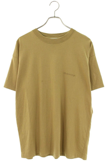 BALENCIAGA Logo Embroidered T-Shirt Green Size S