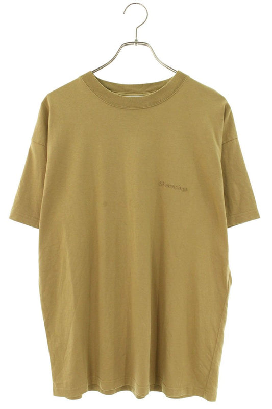 BALENCIAGA Logo Embroidered T-Shirt Green Size S