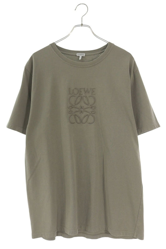 LOEWE Anagram Embroidered T-Shirt Khaki Cotton Size L