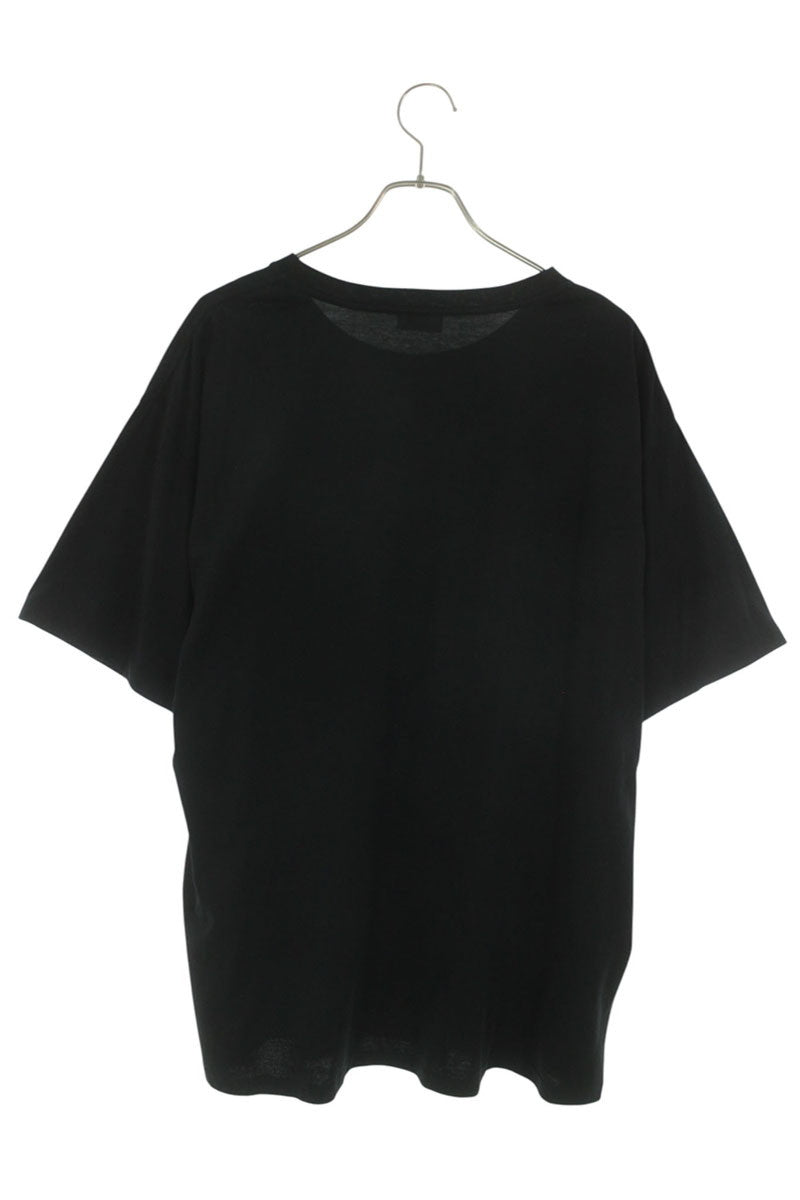 CELINE Triomphe Logo Print T-Shirt Black Cotton Size XL