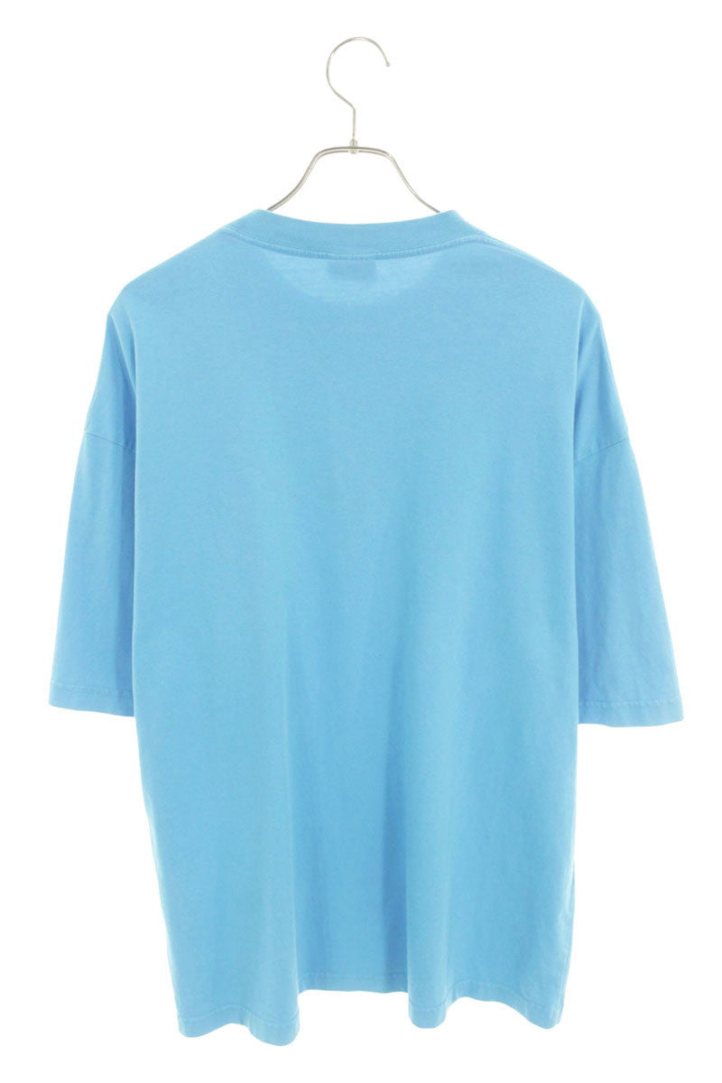 BALENCIAGA BB Logo Embroidered T-Shirt Blue Size L