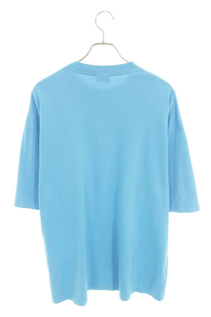 BALENCIAGA BB Logo Embroidered T-Shirt Blue Size L