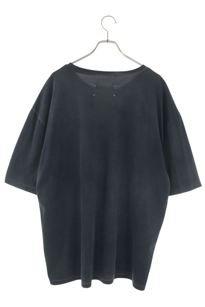 Maison Margiela Logo Patch Washed T-Shirt Blue Size M
