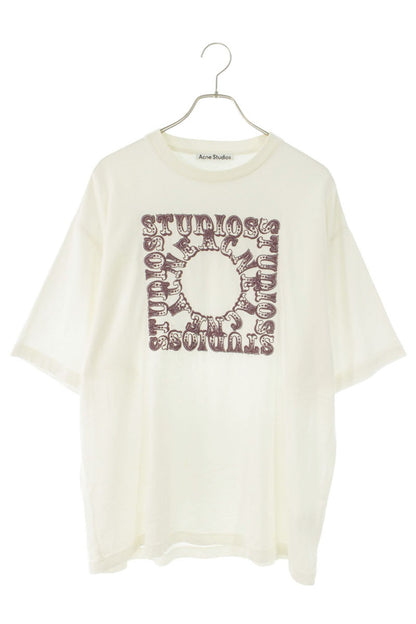 ACNE STUDIOS Front Embroidered Design T-Shirt White Size S