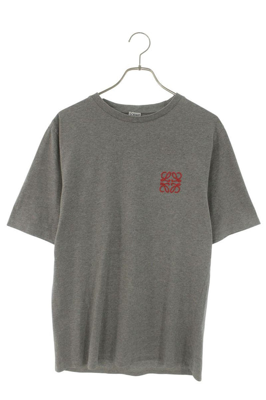 LOEWE Anagram Embroidered T-Shirt Grey Red Multi Size M