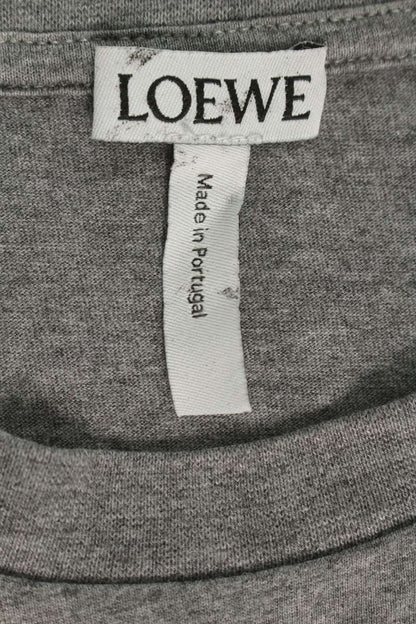 LOEWE Anagram Embroidered T-Shirt Grey Red Multi Size M