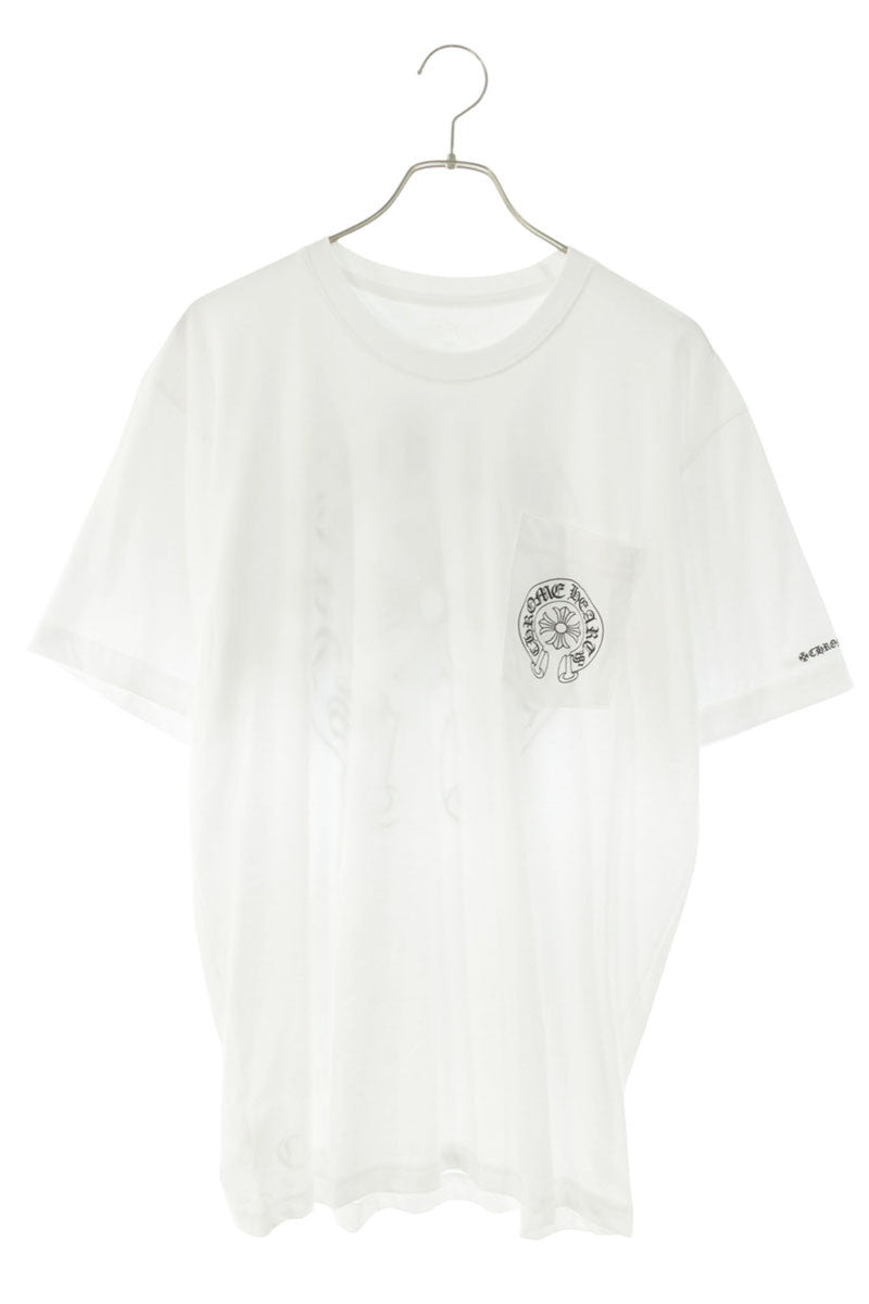 Chrome Hearts Back Horseshoe T-Shirt White/Black Size L