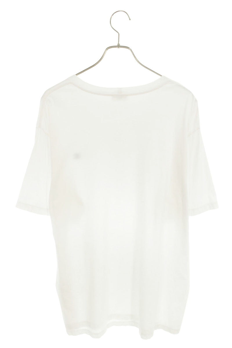 CELINE Triomphe Logo Embroidered Cotton T-Shirt White Size L