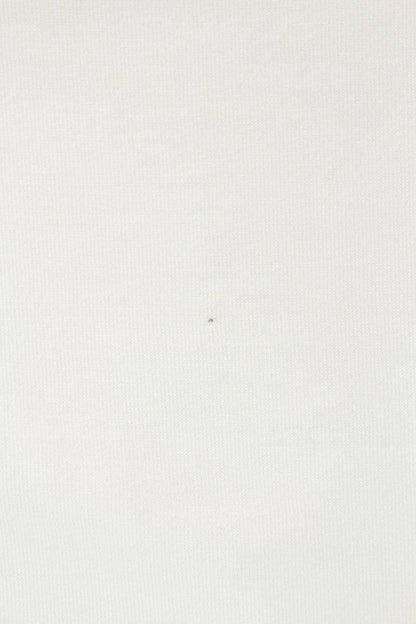 CELINE Triomphe Logo Embroidered Cotton T-Shirt White Size L