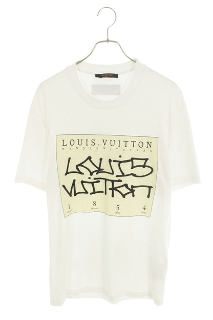 LOUISVUITTON Graphic Logo Embroidered T-Shirt White Size L