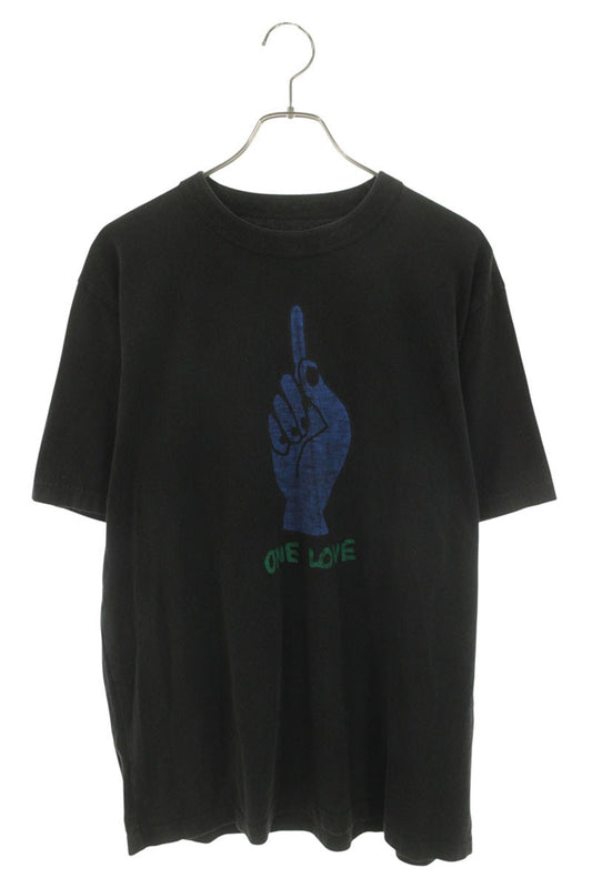 Sacai ONE LOVE Print T-Shirt Black Size 4