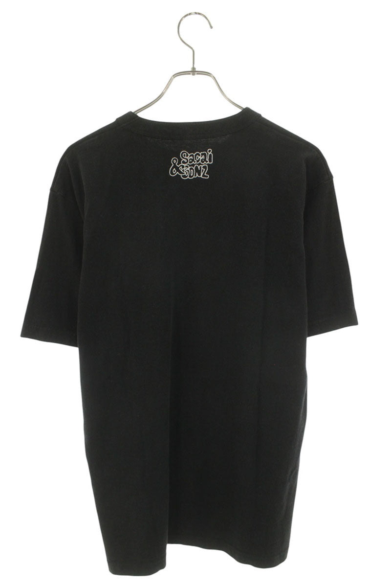 Sacai ONE LOVE Print T-Shirt Black Size 4