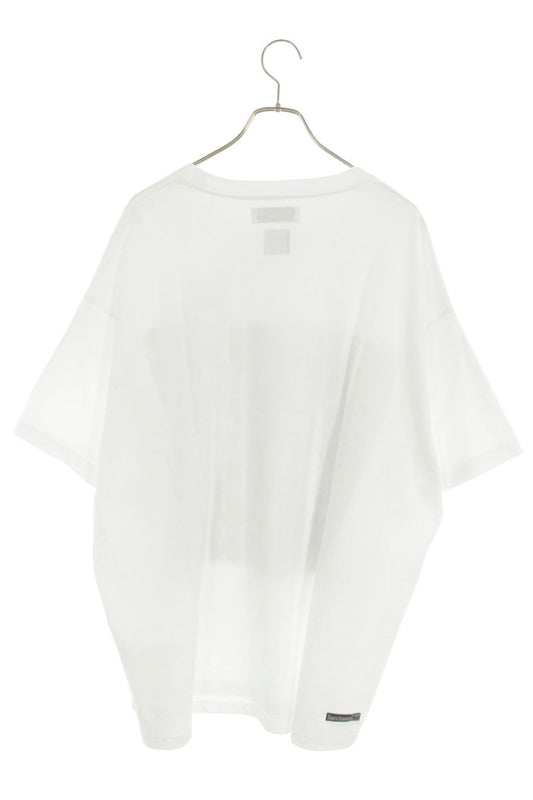 FACETASM 7BARS BIG TEE Print T-Shirt White/Black Size XXL