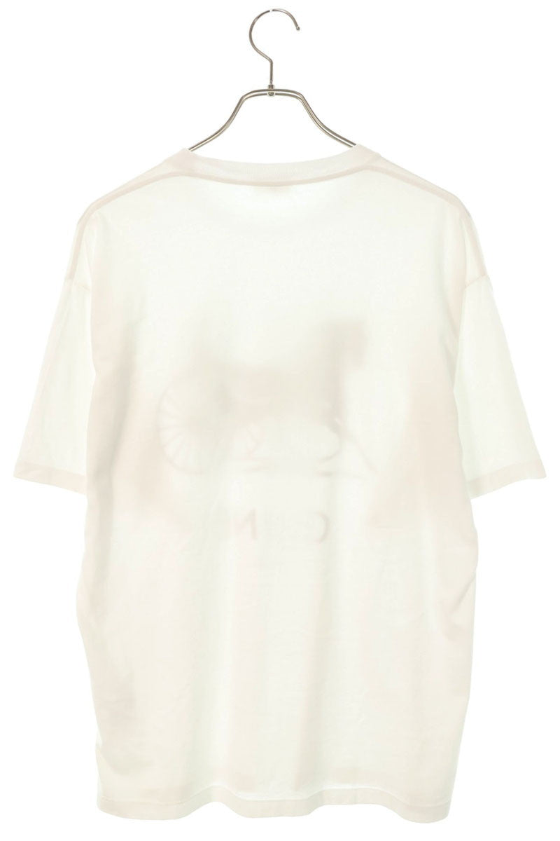 CELINE 26SS Logo Carriage Print Cotton T-Shirt White Size M