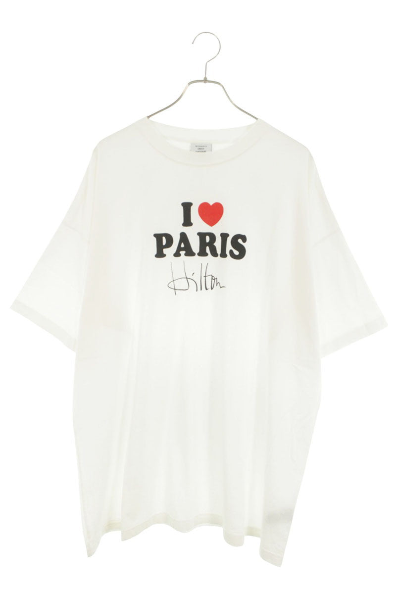 VETEMENTS 20SS PARIS HILTON Print T-Shirt White Size S