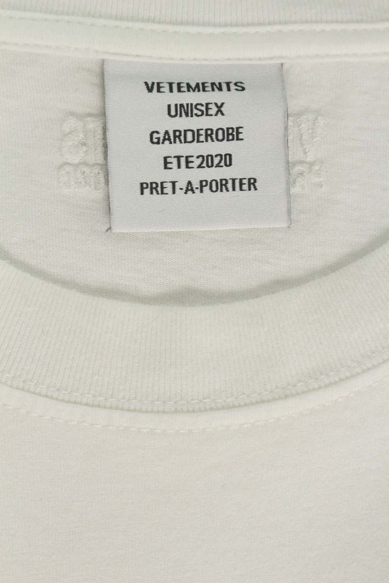 VETEMENTS 20SS PARIS HILTON Print T-Shirt White Size S