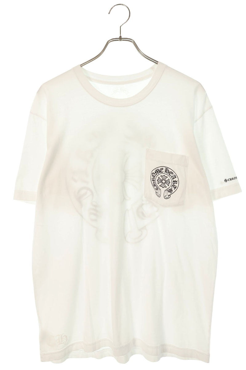 Chrome Hearts Back Horseshoe Print T-Shirt White Size L