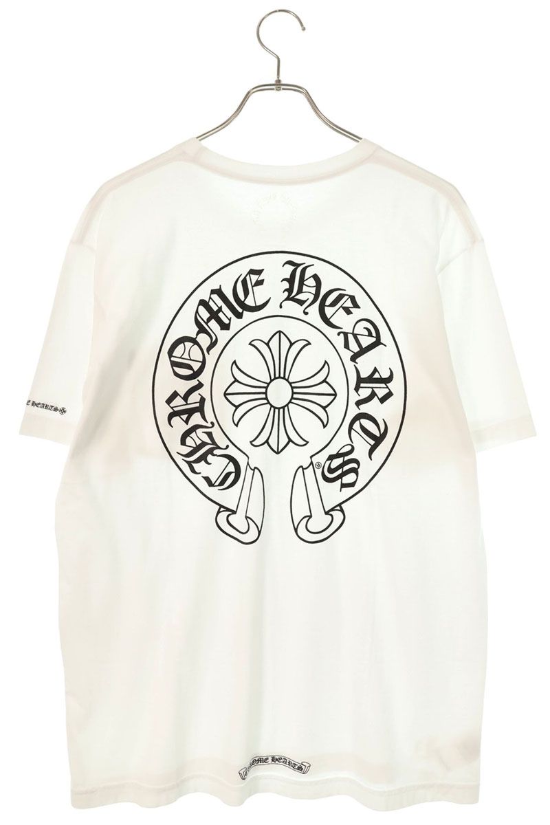 Chrome Hearts Back Horseshoe Print T-Shirt White Size L
