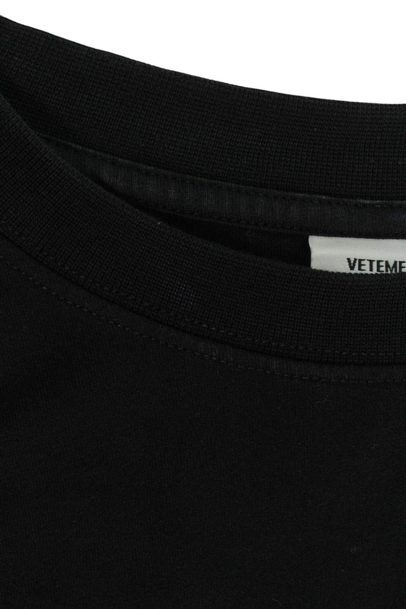 VETEMENTS 21SS Logo Print Oversized T-Shirt Black Size M
