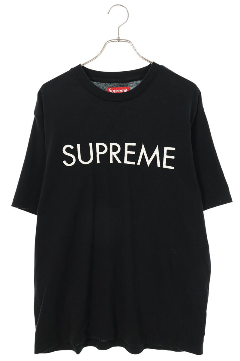 SUPREME 25SS Capital Logo T-Shirt Black Size L
