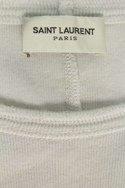 SAINT LAURENT PARIS Front Logo Print T-Shirt White Size XXL