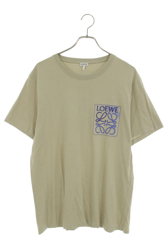 LOEWE Anagram Embroidered Print T-Shirt Beige Size XL
